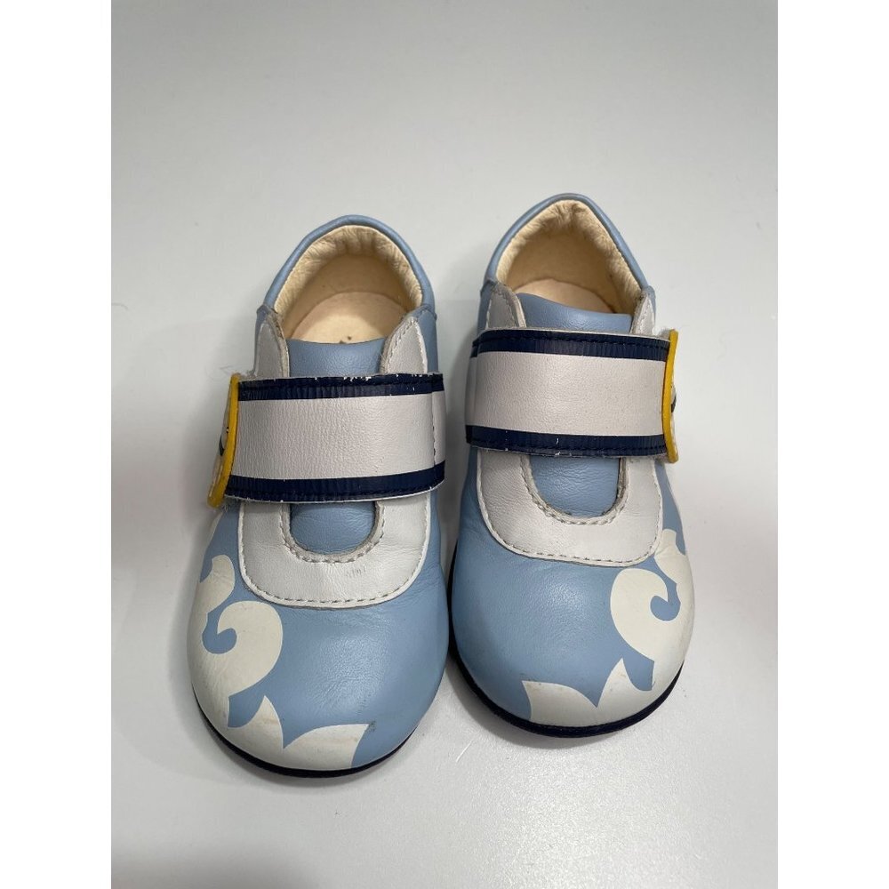 Fiona's Prince Toddler Shoes Sailboat Nautical Theme Leather Slip on Size 6